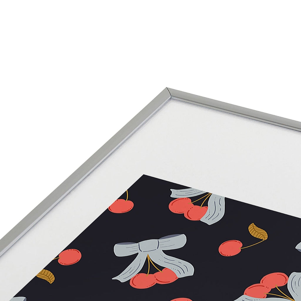 Jennifer Labre Cherries and Bows Metal Framed Art Print