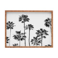 Gal Design Black And White Palms Rectangular Tray
