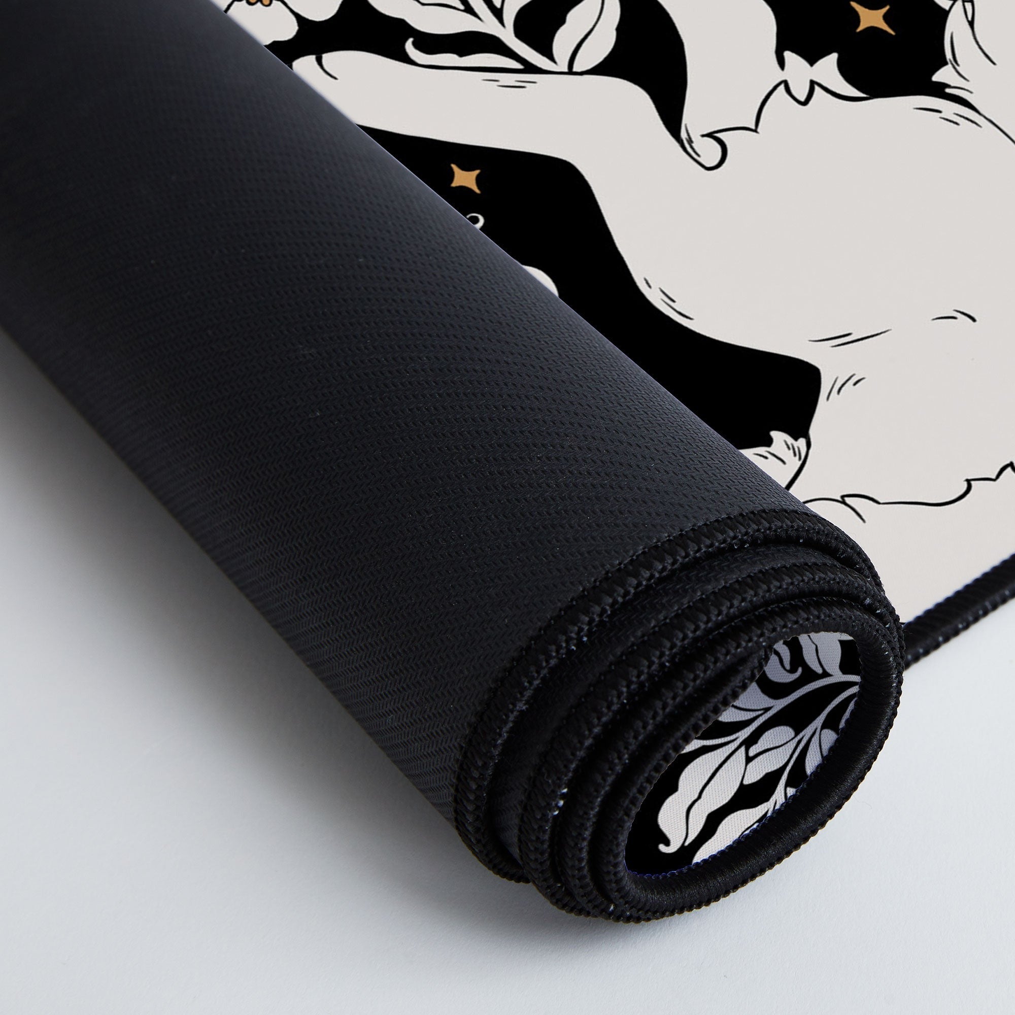 Avenie Celestial Cats Gold Desk Mat