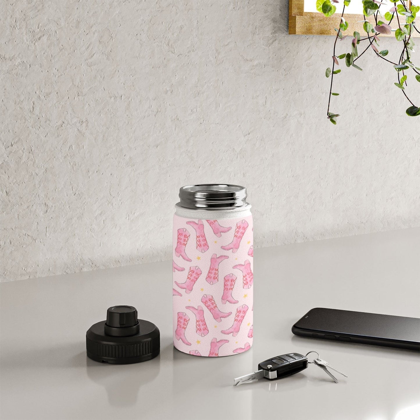 Love_Ryming Stars and Boots Water Bottle