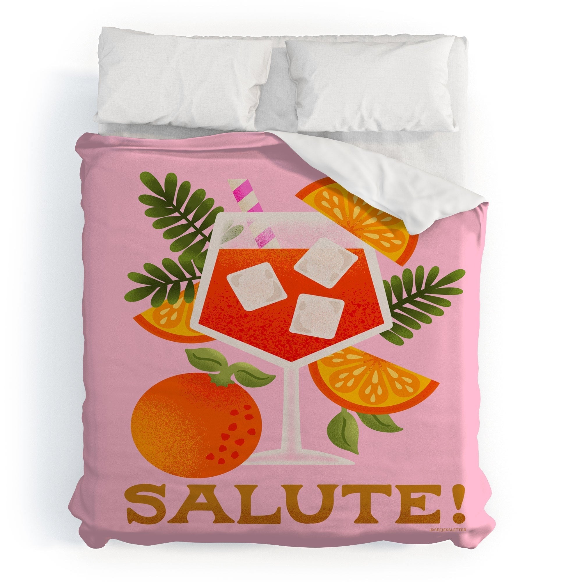 Jessica Molina Orange Spritz Duvet Cover