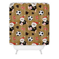 Design by Spark Sporty Soccer Santa Holiday Shower Curtain