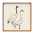 Nadja Two Geese Minimalist Drawing Square Tray