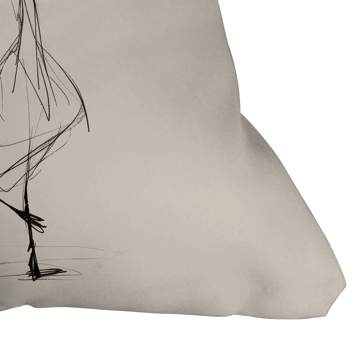 Nadja Two Geese Minimalist Drawing Throw Pillow