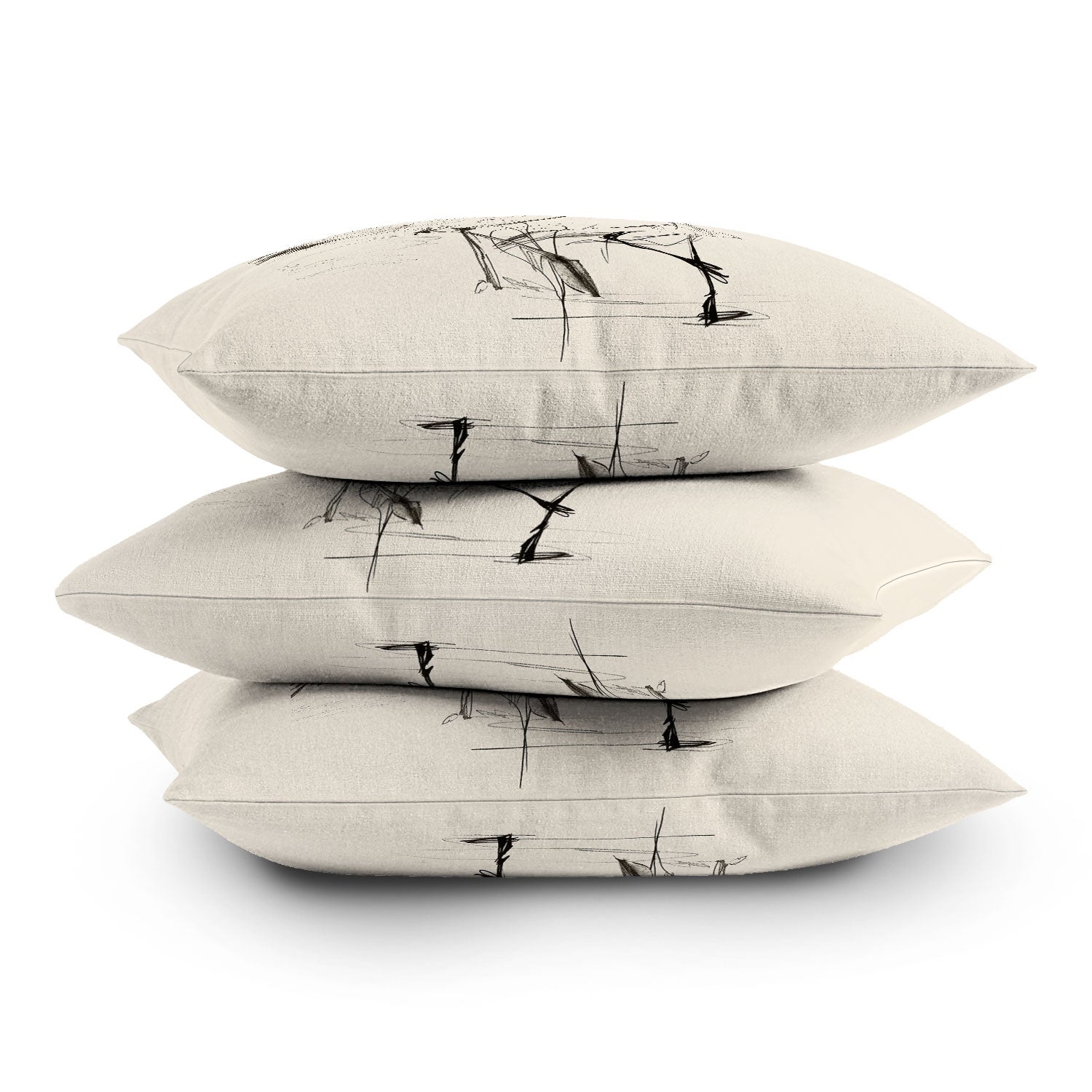 Nadja Two Geese Minimalist Drawing Outdoor Throw Pillow