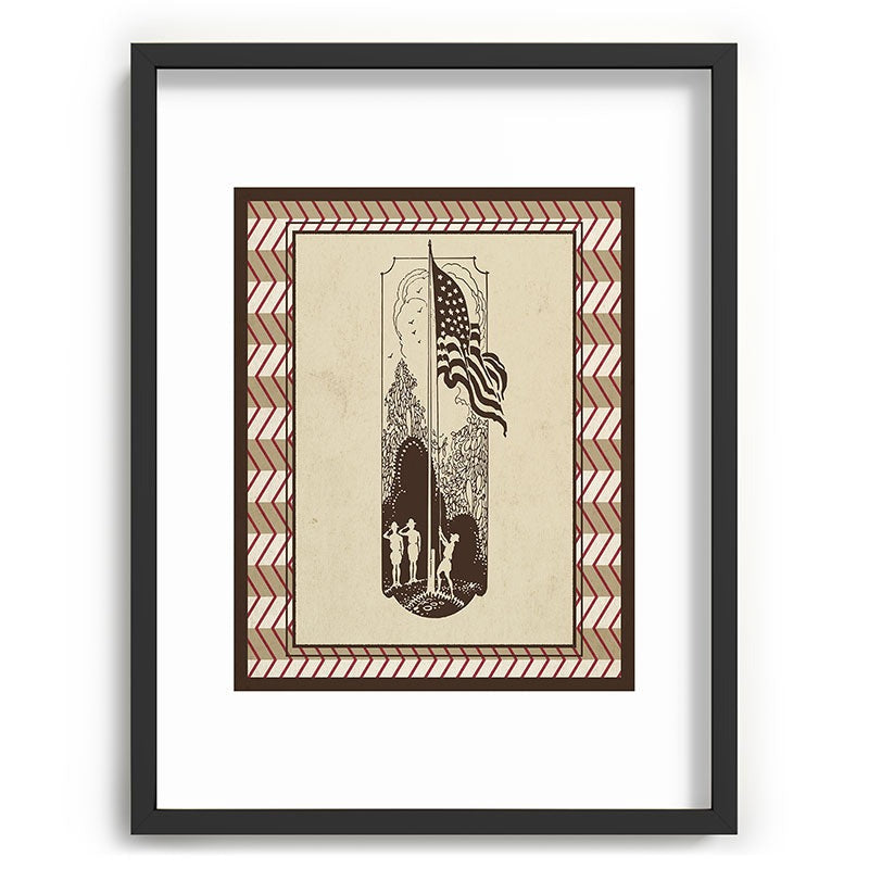 DENY Designs Flag Raisers Striped Square Recessed Framing Rectangle