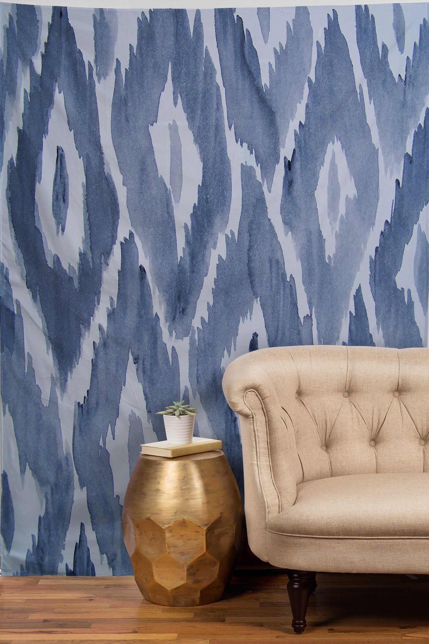 Natalie Baca Painterly Ikat in Indigo Tapestry