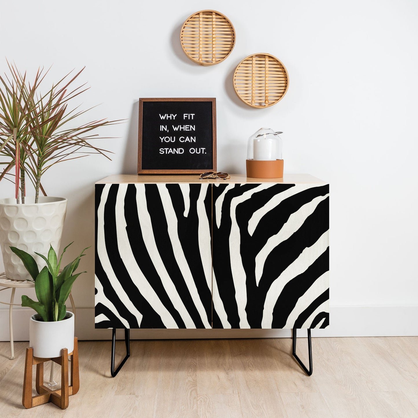 Natalie Baca Zebra Stripes Credenza