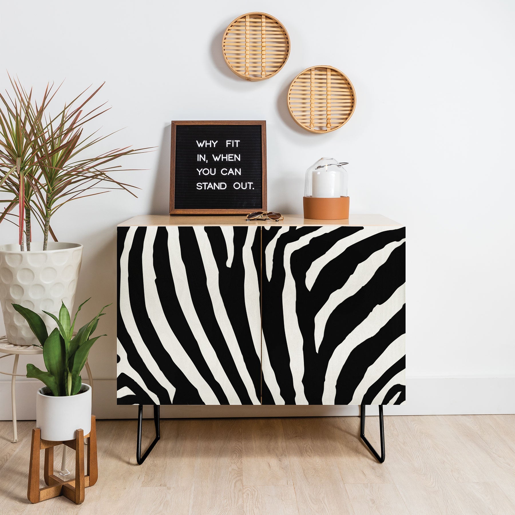 Natalie Baca Zebra Stripes Credenza