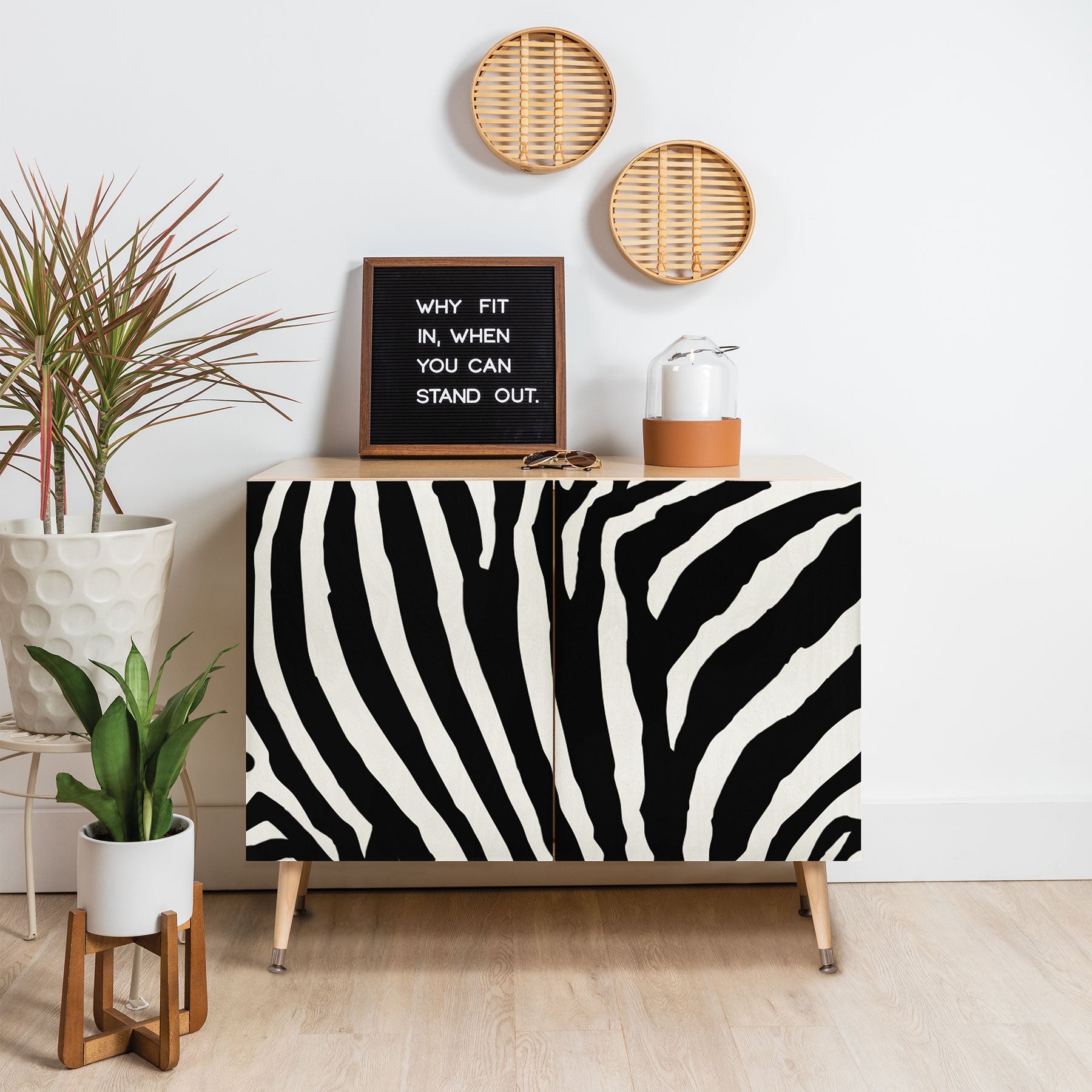 Natalie Baca Zebra Stripes Credenza