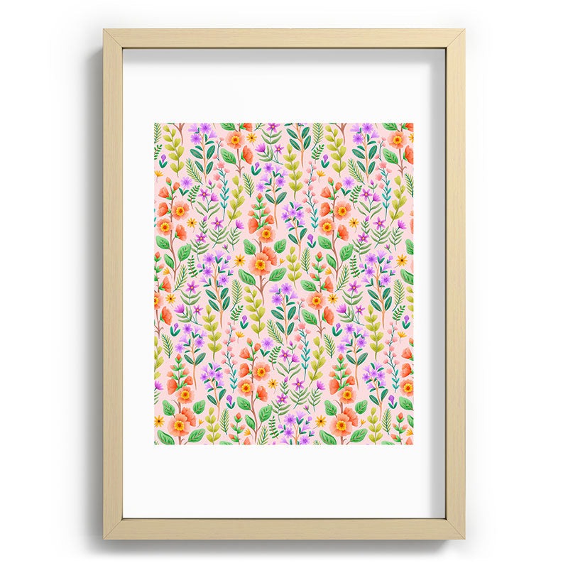 Pimlada Phuapradit Ditsy Spring Floral Recessed Framing Rectangle