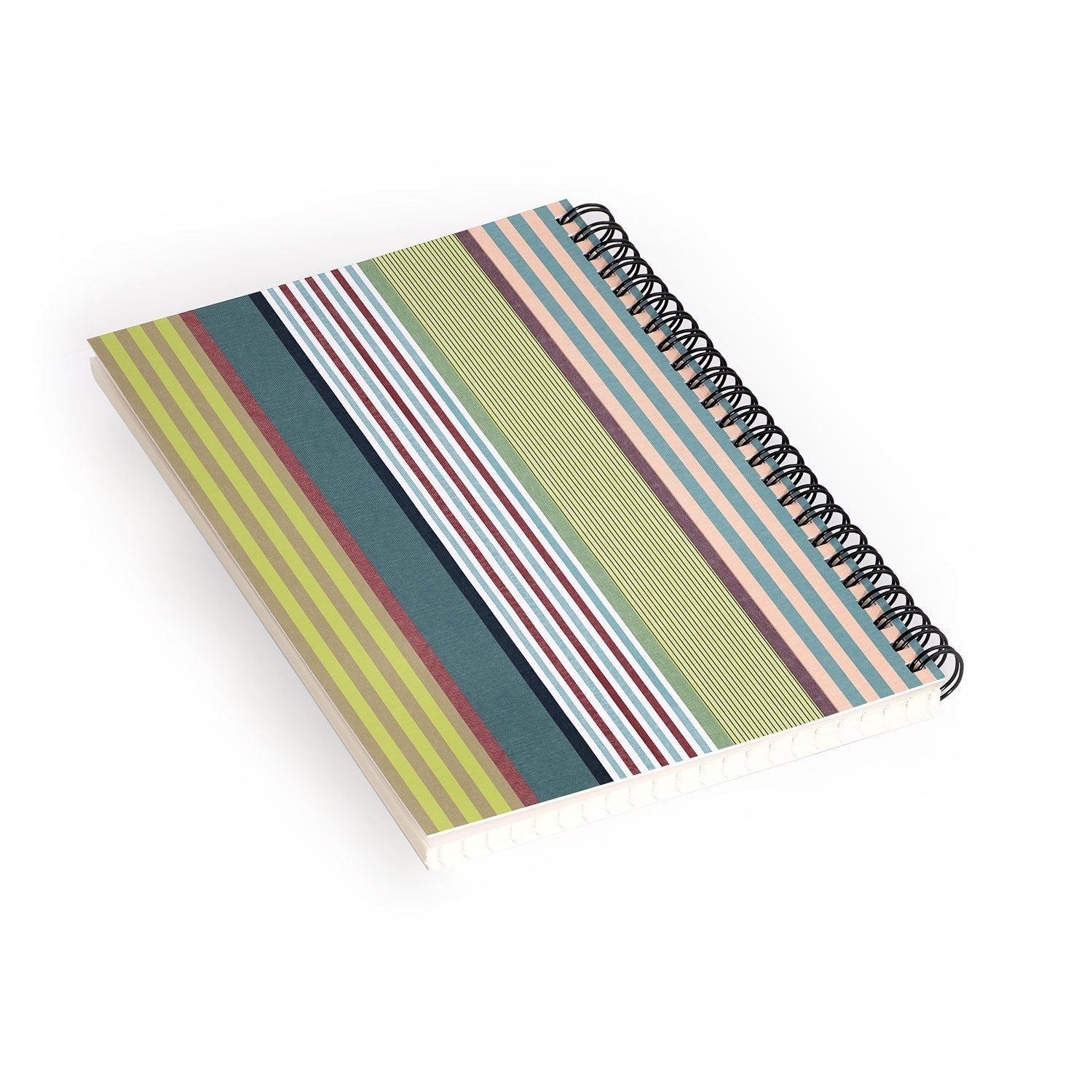 Marta Barragan Camarasa Colorful Stripe Delight Spiral Notebook