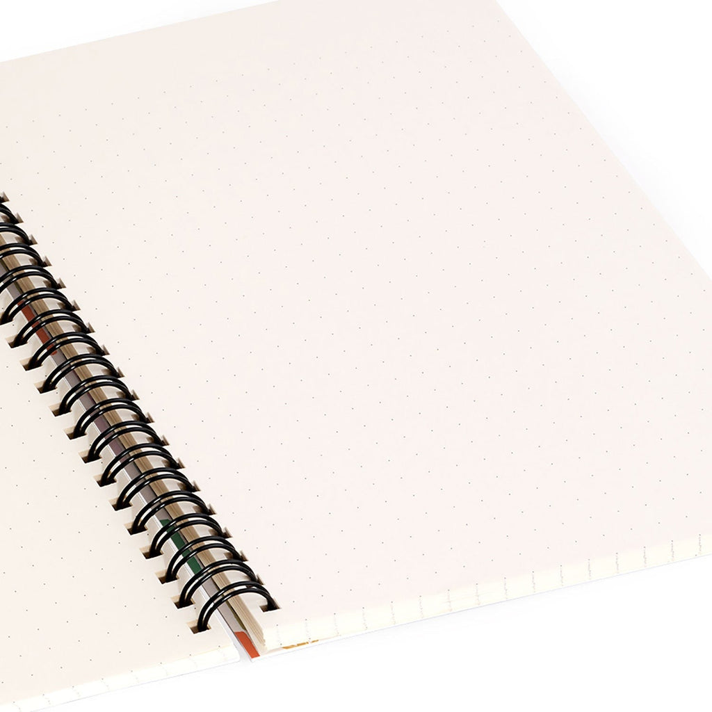 LouBruzzoni Retro Star Block Pattern Spiral Notebook