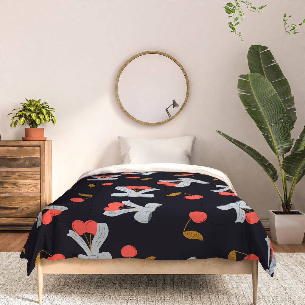 Jennifer Labre Cherries and Bows Comforter
