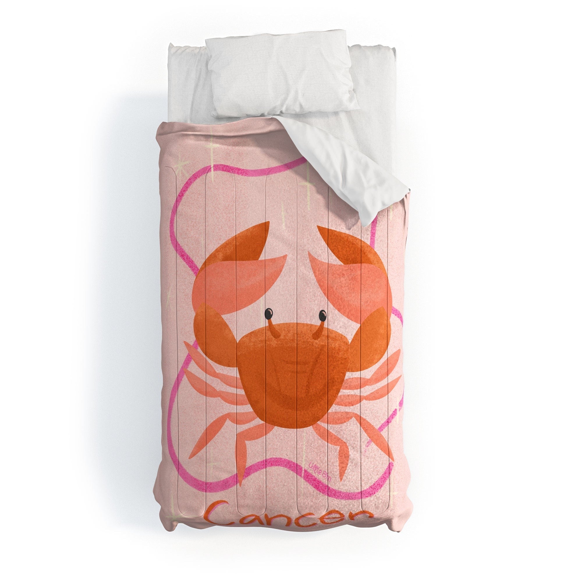 Little Om Zodiac Signs Cancer Comforter