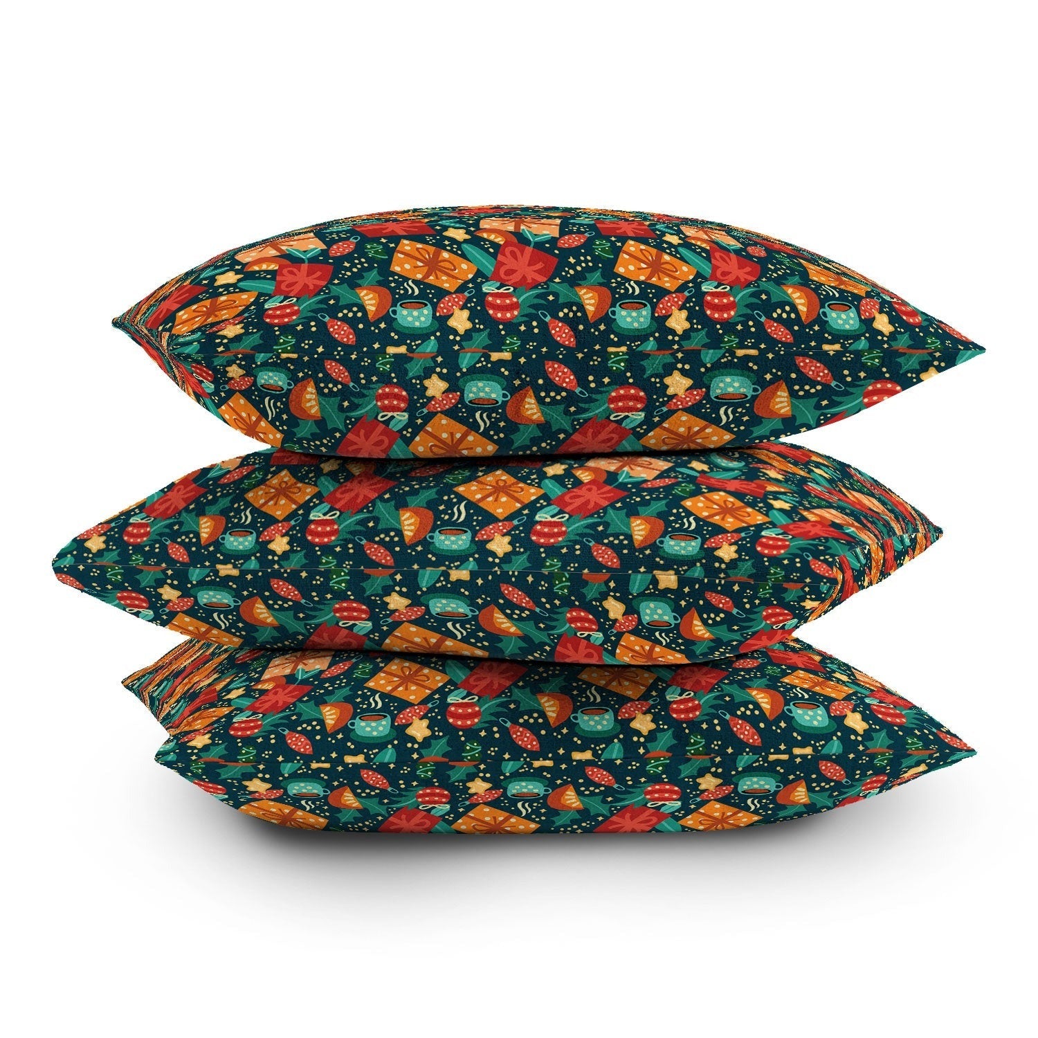 Valeria Frustaci Christmas pattern Outdoor Throw Pillow