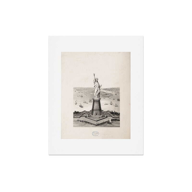 DENY Designs Vintage Lady Liberty Art Print