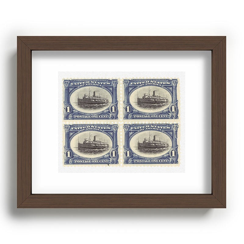 DENY Designs 1901 1c Fast Lake Navigation Stamps Recessed Framing Rectangle