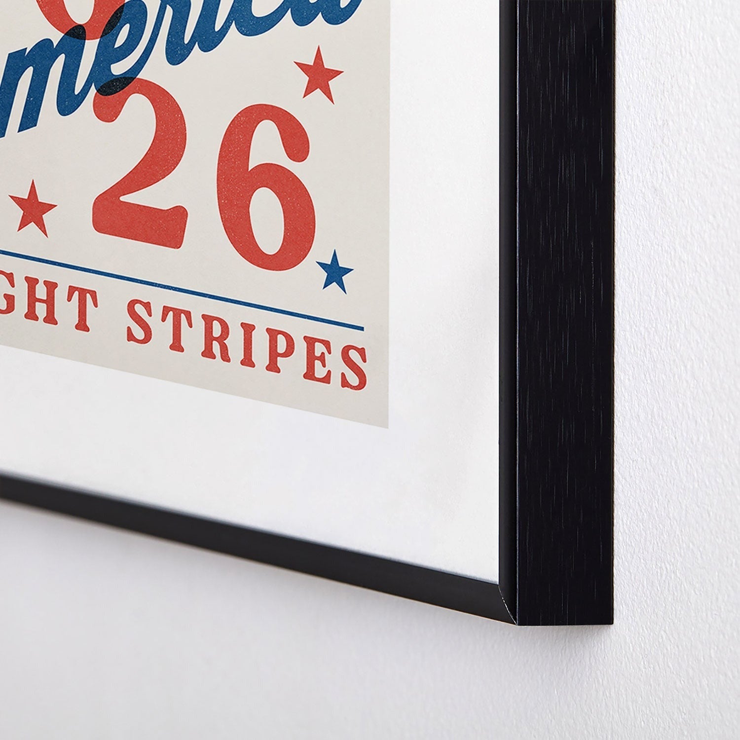 DENY Designs Bright Stars Bright Stripes Metal Framed Art Print