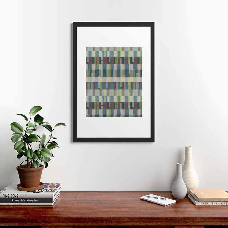Marta Barragan Camarasa Dynamic Linear Blocks Framed Art Print