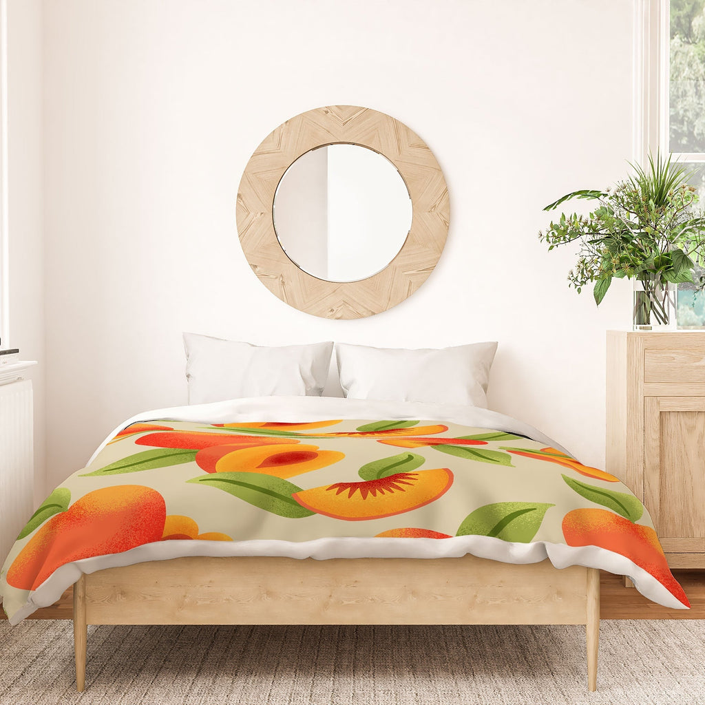 Jessica Molina Peach Pattern Duvet Cover