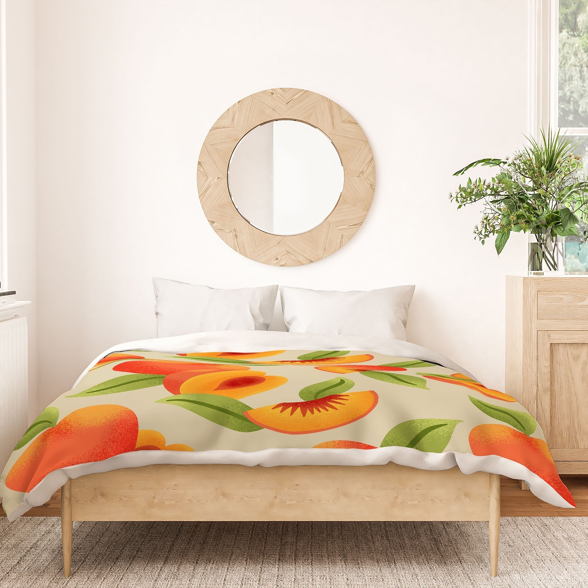 Jessica Molina Peach Pattern Duvet Cover