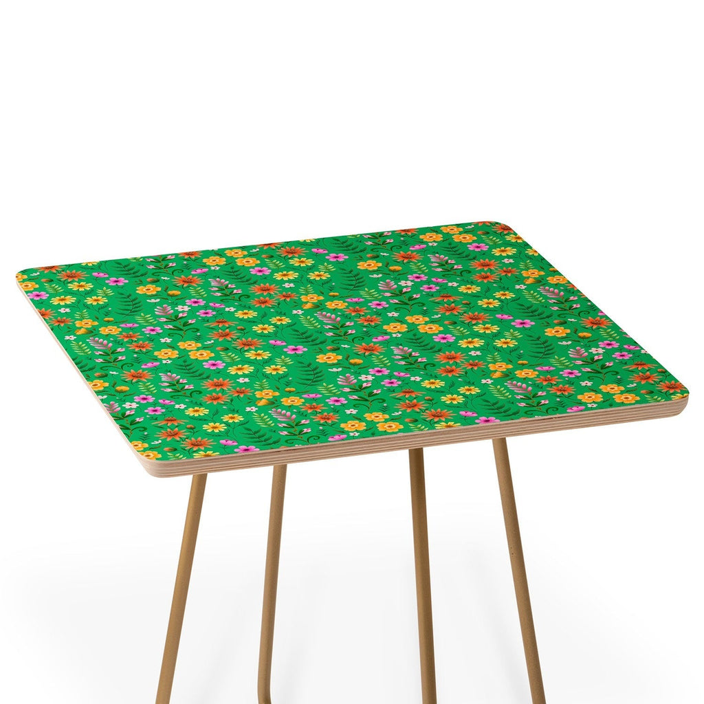Pimlada Phuapradit Ditsy Spring Floral Green Side Table