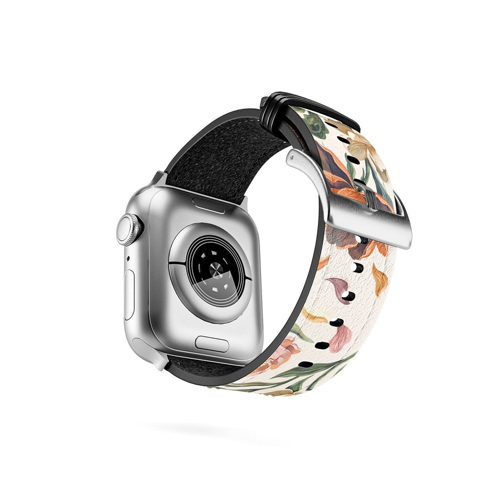 Marta Barragan Camarasa Hand Painted Peony Florals Apple Watch Band