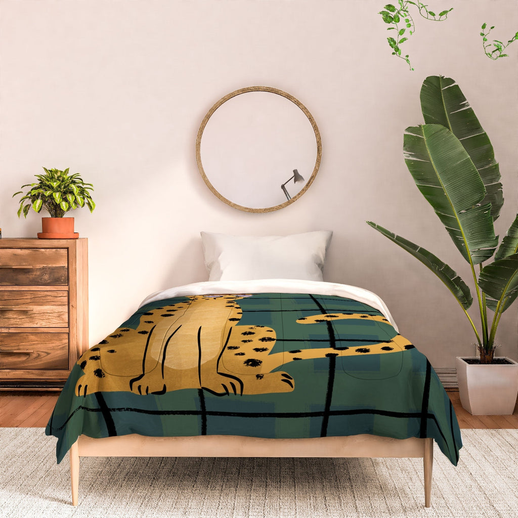 Design by Spark Cheetah Cool Cat Comforter