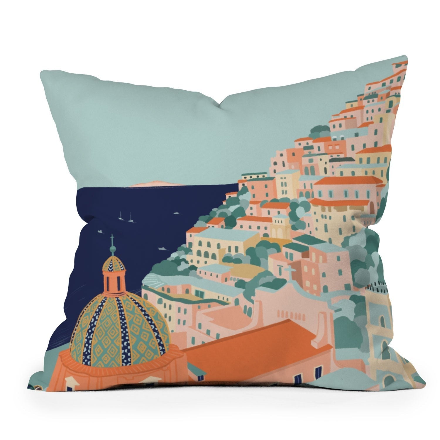 Valeria Frustaci Positano in Italy Outdoor Throw Pillow