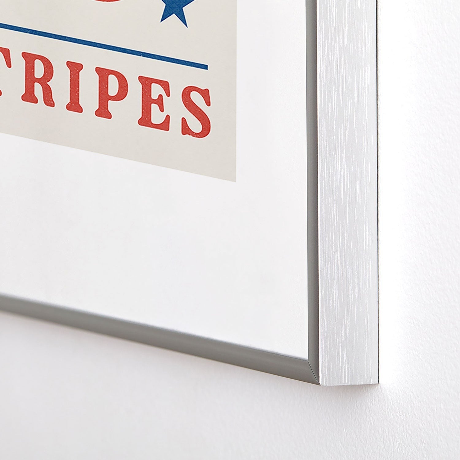 DENY Designs Bright Stars Bright Stripes Metal Framed Art Print