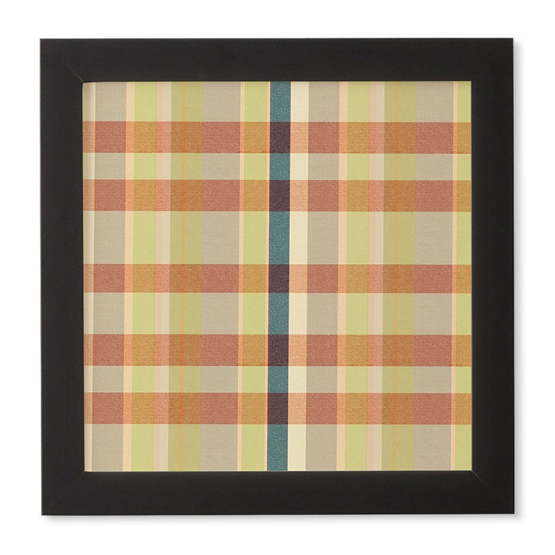 Marta Barragan Camarasa Retro Picnic Plaid Warm Tones Framed Wall Art