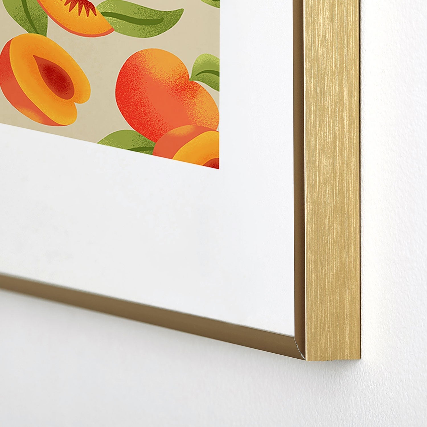 Jessica Molina Peach Pattern Metal Framed Art Print