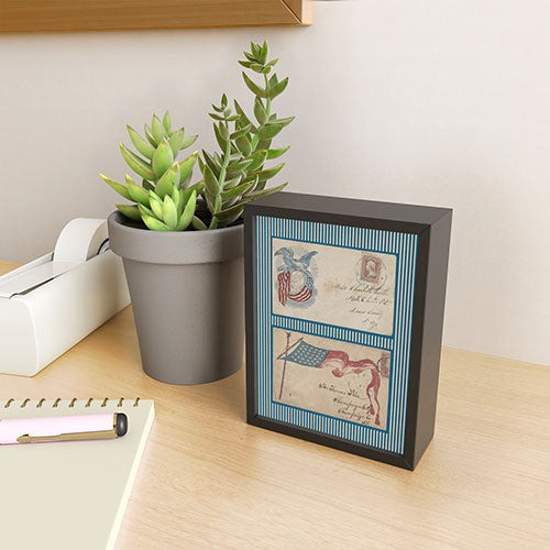 DENY Designs Civil War Envelopes Framed Mini Art Print