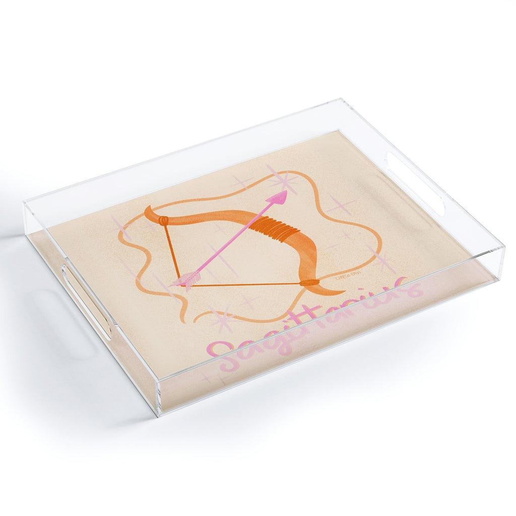 Little Om Zodiac Sign Sagittarius Acrylic Tray