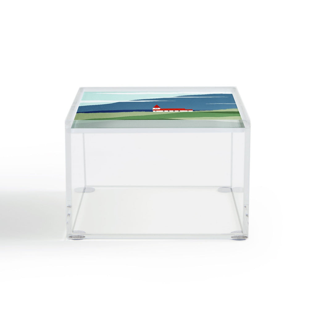 Valeria Frustaci Red roof in Iceland Acrylic Box