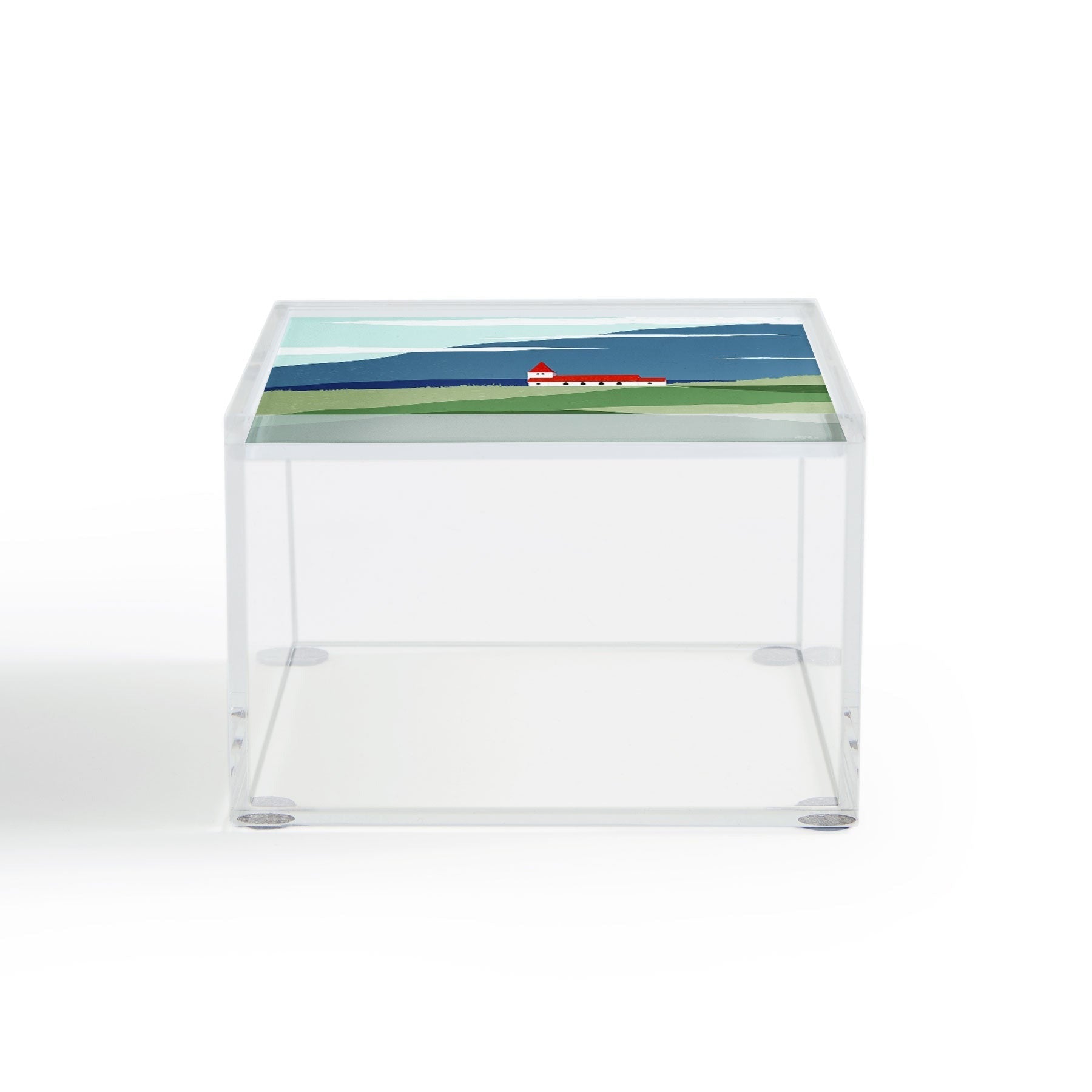 Valeria Frustaci Red roof in Iceland Acrylic Box