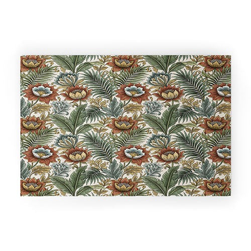 Marta Barragan Camarasa Retro Jungle Garden Welcome Mat
