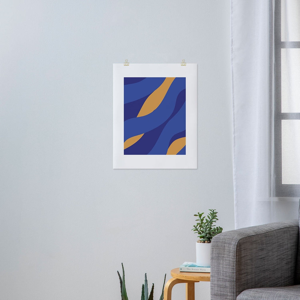 Camilla Foss Pebbles in Stream Art Print