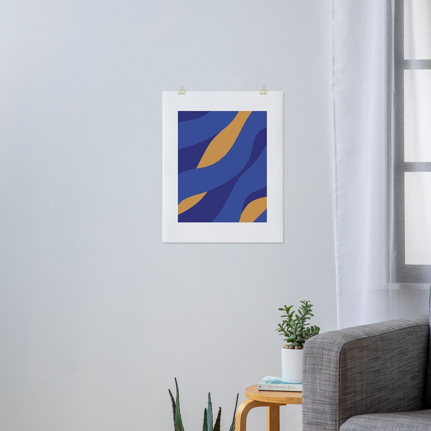 Camilla Foss Pebbles in Stream Art Print