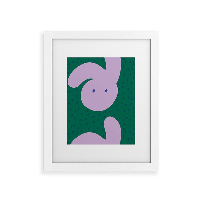 Camilla Foss Pebbles and Rabbit Framed Art Print