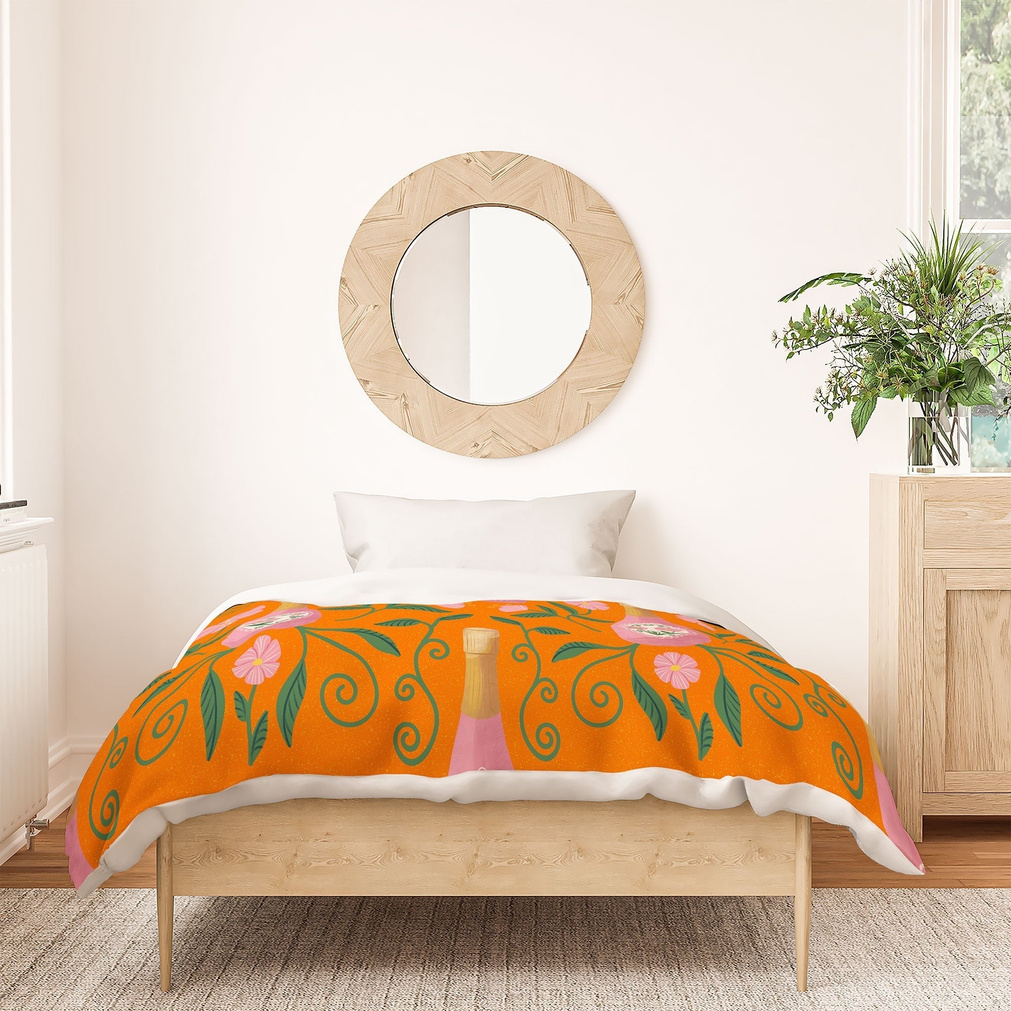 Design by Spark Rose Bubbly And Florals Duvet Cover