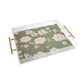 Gabriela Fuente Olive Floral Roberta Acrylic Tray