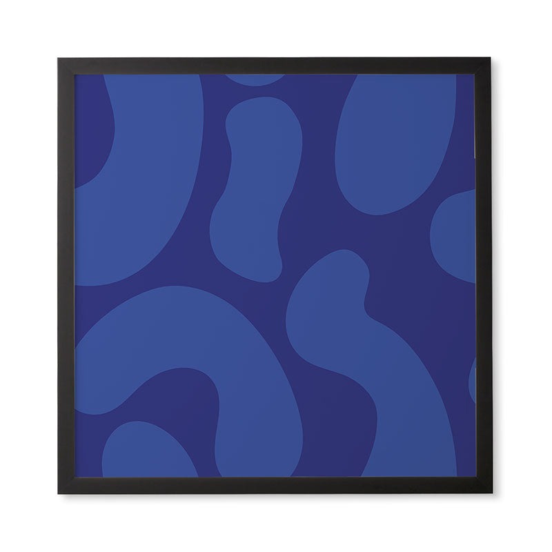 Camilla Foss Blue Pebble Framed Wall Art
