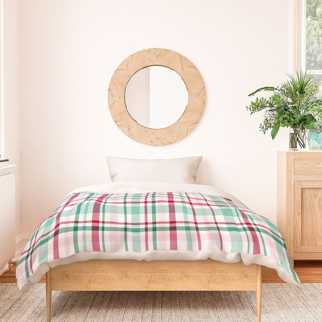 Lisa Argyropoulos Merry Vintage Plaid Duvet Cover