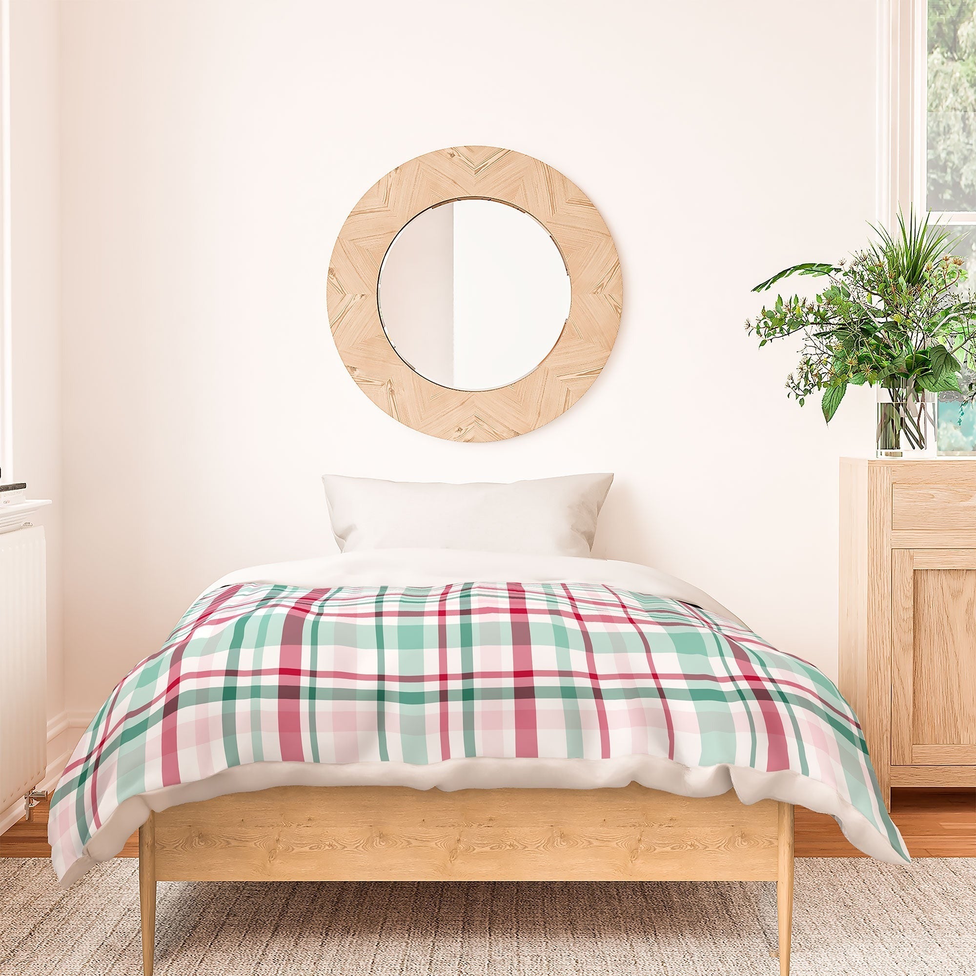 Lisa Argyropoulos Merry Vintage Plaid Duvet Cover