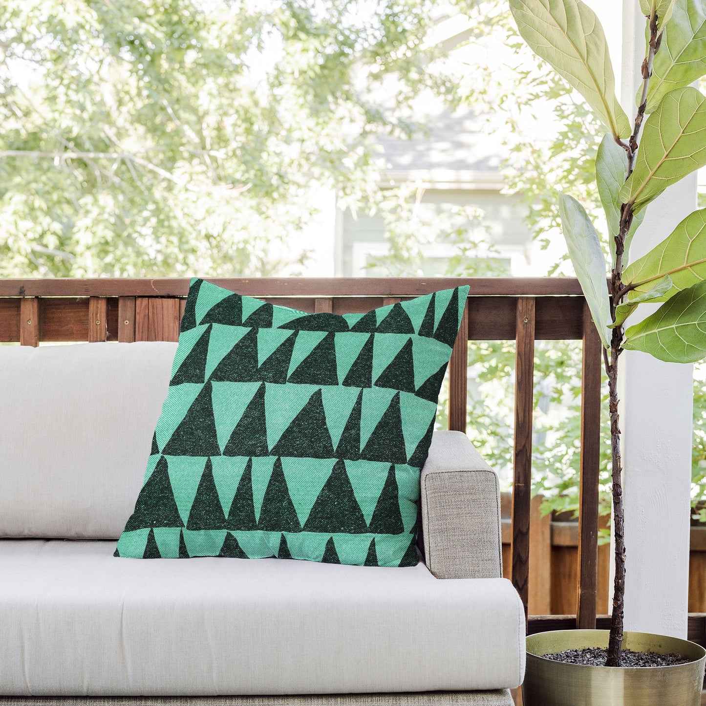 Nick Nelson Analogous Shapes 1 Outdoor Throw Pillow