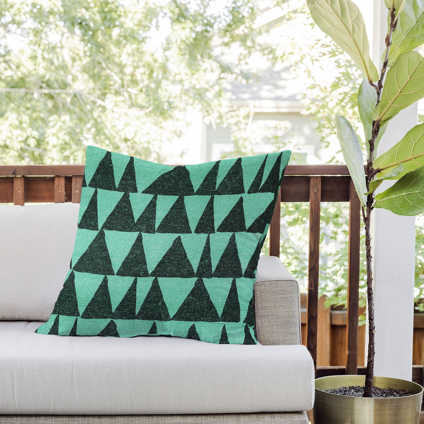 Nick Nelson Analogous Shapes 1 Outdoor Throw Pillow