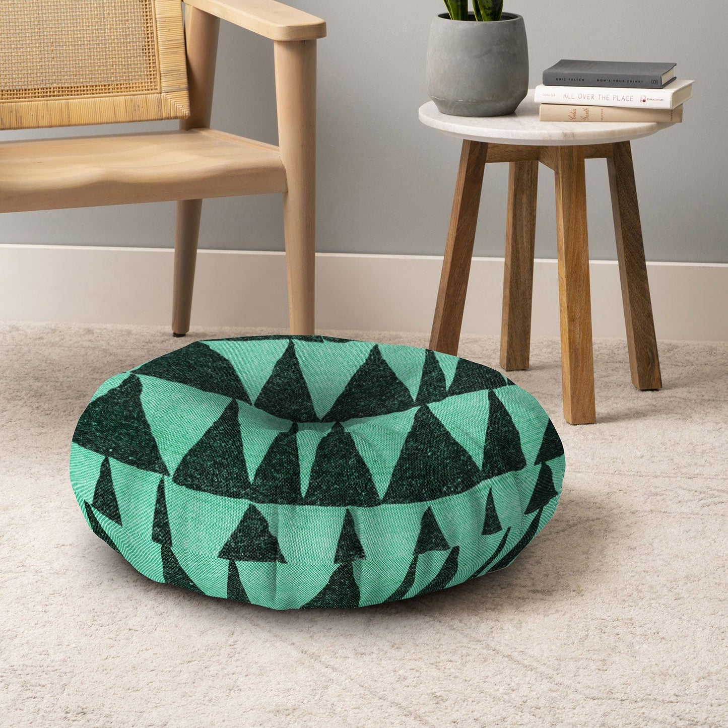Nick Nelson Analogous Shapes 1 Floor Pillow Round