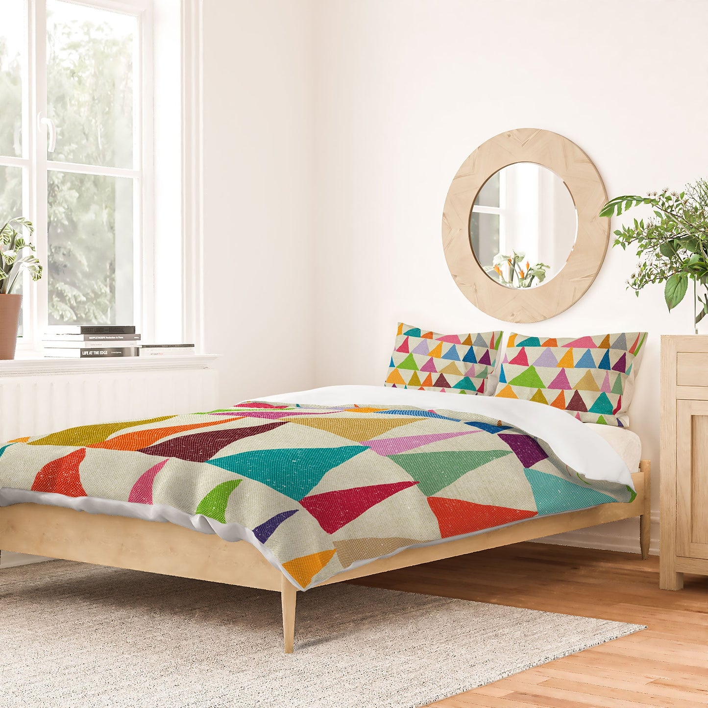 Nick Nelson Analogous Shapes In Bloom Duvet Cover